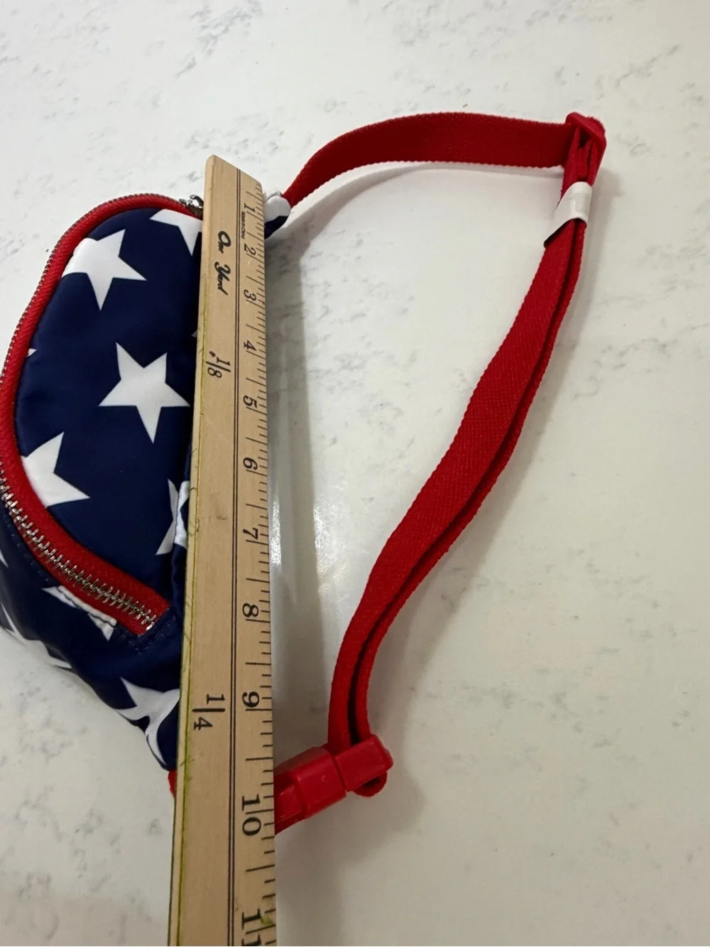 Forever 21 Kids Star Print Navy & White Fanny Pack with Red Strap